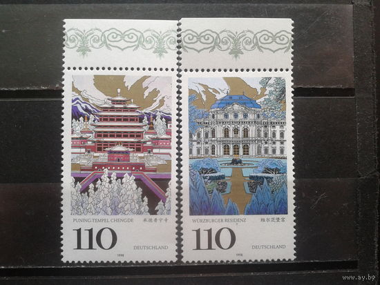 Германия 1998 ЮНЕСКО, архитектура** Михель-3,0 евро Полная серия