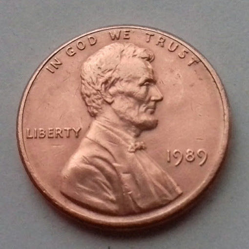 1 цент США 1989, 1989 D