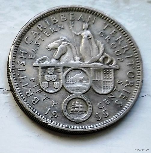 Восточные Карибы 50 центов, 1955 3-7-14