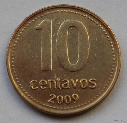 Аргентина 10 сентаво, 2009 г. Магнитная.