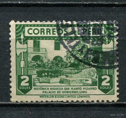Перу - 1938 - Архитектура и деревья 2S - [Mi.394] - 1 марка. Гашеная.  (Лот 40EG)-T2P4