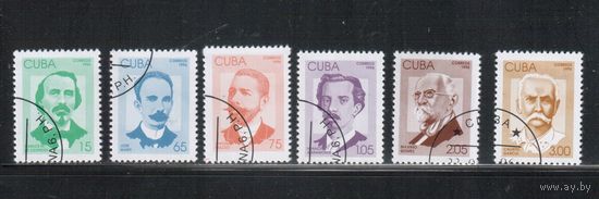 Куба-1996,(Мих.3887-3892) гаш.,  Стандарт, Личности (полная серия)