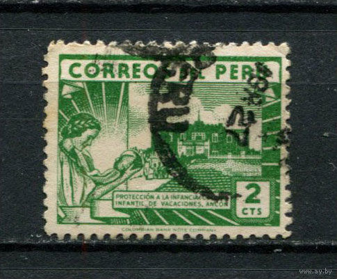 Перу - 1945/1947 - Центр детского отдыха 2С - [Mi.438] - 1 марка. Гашеная.  (Лот 10BB)