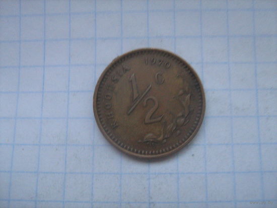 Родезия 1/2 цента 1970г.km9