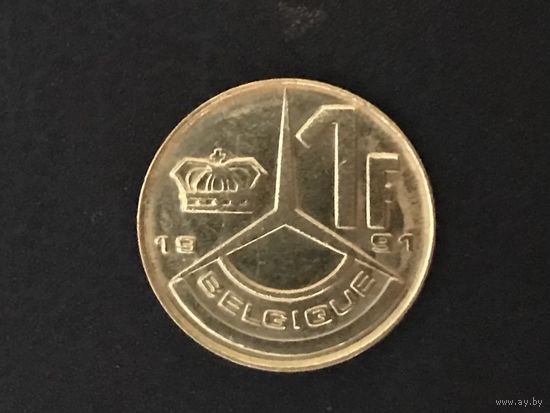 Бельгия 1 франк 1991 -que-