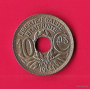 40-07 Франция, 10 сантимов 1921 г.