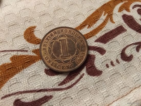 Британский Гондурас 1 цент, 1951 тираж 100,000 штук
