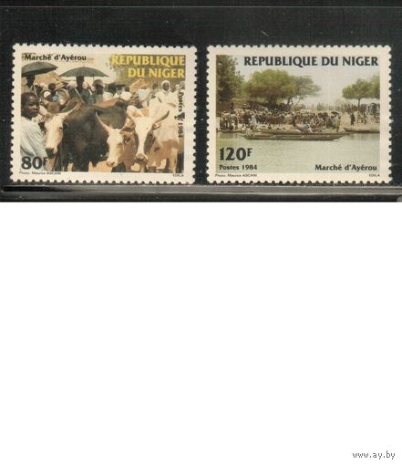 Нигер-1984 (Мих.897-898) ** , Фауна, Лодки (полная серия)