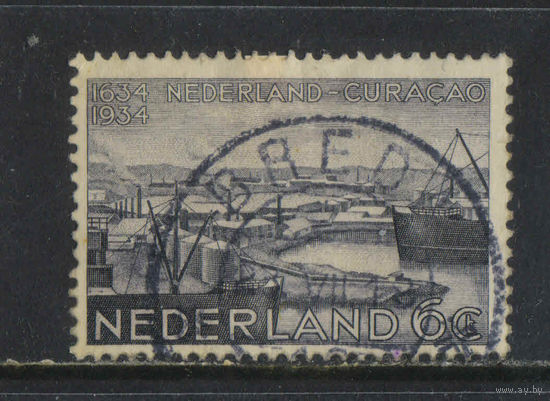 Нидерланды 1934 300 летие колонизации Кюрасао Виллемштад Нефтехранилище #274