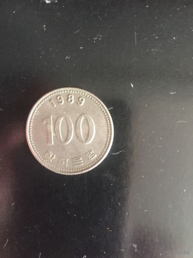 Южная Корея 100 вон 1989, 1990 года