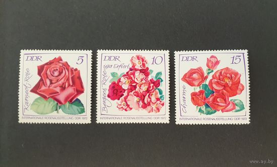 Цветы Розы Флора ГДР Германия 1972 Mi 1763-1765