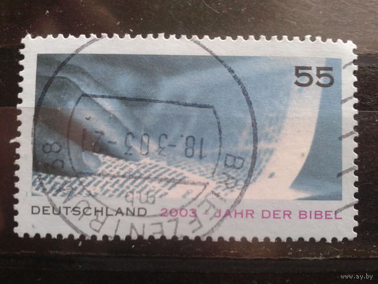 Германия 2003 Клятва на раскрытой Библии Михель-1,1 евро гаш