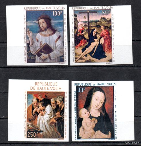 Религиозная живопись Верхняя Вольта 1967 год серия из 4-х б/з марок