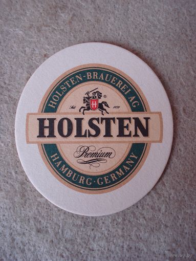 Подставка под пиво (бирдекель) "HOLSTEN" (Германия).