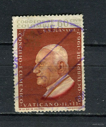 Колумбия - 1963 - Папа римский Иоанн XXIII 60С - [Mi.1041] - 1 марка. Гашеная.  (Лот 63BT)