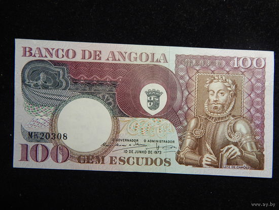Ангола 100 эскудо 1973г UNC