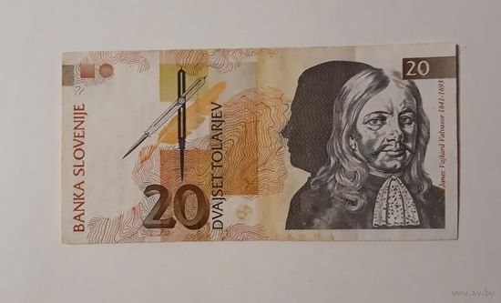 Словения. 20 толаров 1992 г.