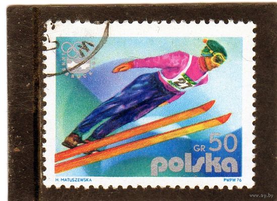 Польша. Mi:PL 2421. Прыжки с трамплина. Олимпийские игры. Инсбрук. 1976.