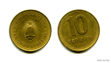 Аргентина 10 центов 1992