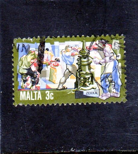 Мальта.Ми-639.Выпуск валюты. Серия: История мальтийского промышленности.1981.
