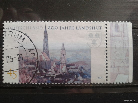 Германия 2004 800 лет г. Ландсхут, герб Михель-0,9 евро гаш