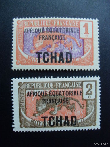 Франция. Французская оккупация (Африка Чад) 1924 Mi:TD 19, 20