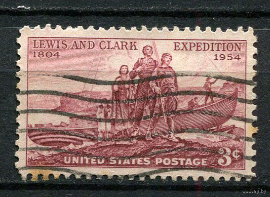 США - 1954 - Экспедиция Льюиса и Кларка - [Mi. 679] - полная серия - 1 марка. Гашеная.  (Лот 38EF)-T7P8