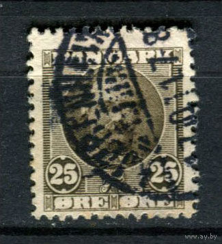 Дания - 1907/1912 - Король Фредерик VIII 25 Ore - [Mi.56] - 1 марка. Гашеная.  (Лот 75AX)