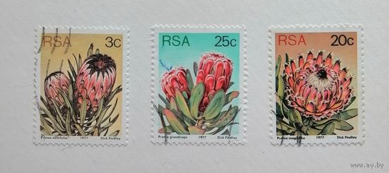 ЮАР/Южная Африка 1977 Флора. Цветы. 3 марки