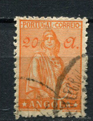 Португальские колонии - Ангола - 1932/1946 - Жница 20A - [Mi.251] - 1 марка. Гашеная.  (Лот 110AZ)