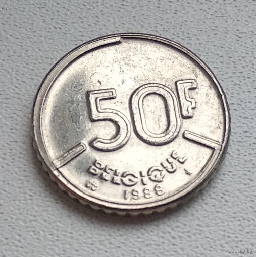 Бельгия 50 франков, 1988 'BELGIQUE' 7-2-8
