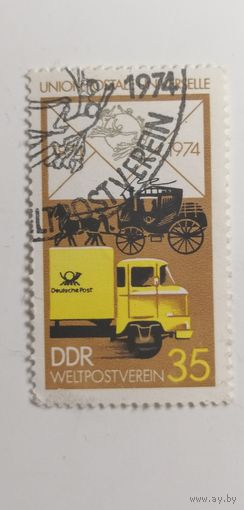 ГДР 1974. 100 лет Всемирному почтовому союзу