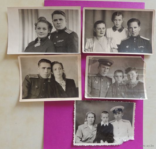 Фото "Офицерские семьи", 1940- 1950 гг. (8*12, 8*14 см)