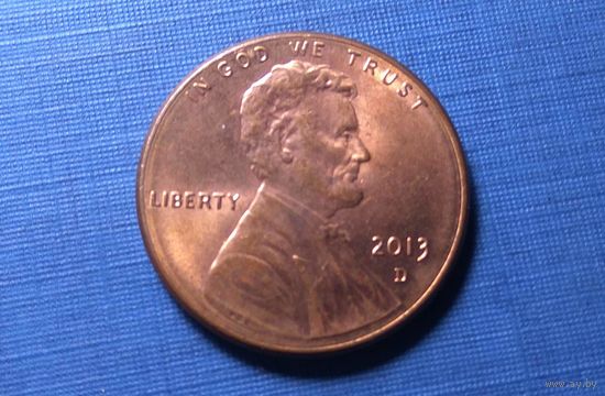 1 цент 2013 D. США.