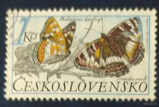 Чехословакия 1987 бабочки