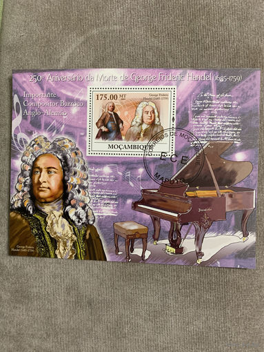Мозамбик 2009. George Frideric Handel 1685-1759. Блок