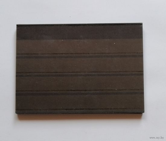 Карточка-кулиса ЛИСТ для хранения марок на 4 полоски с защитной пленкой (11 х 15,5 см) Черная