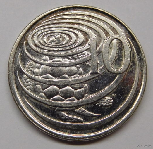Каймановы острова 10 центов 2008 г