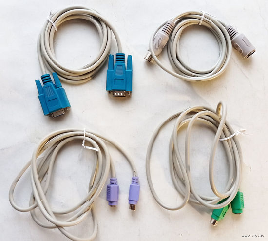 Набор кабелей-удлиннителей Trust ретро (DIN, ps/2, COM)