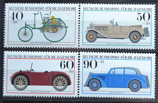 Германия 1982г., Авто [MI No 1123-1126],  серия - 4 марки. Состояние: **MNH.