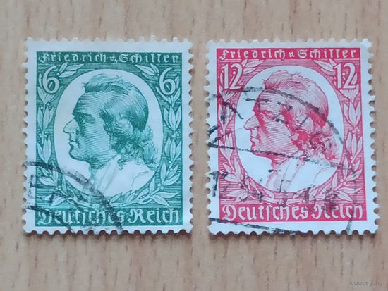 11.1934 - 175-я годовщина со дня рождения Фридриха Шиллера. Mi 554-555. Used. (*).