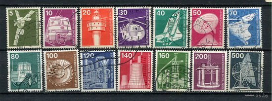 ФРГ - 1974 - Стандарты - [Mi. 846-859] - полная серия - 14 марок. Гашеные.  (Лот 26BG)