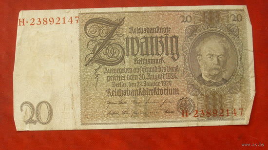 20 марок 1929 года. Н 23892147.