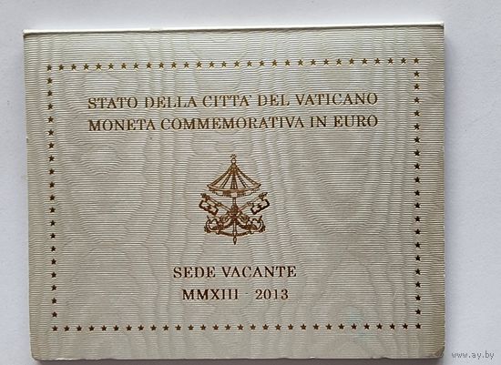 Ватикан 2 евро 2013  Sede Vacante (Вакантный Престол) UNC