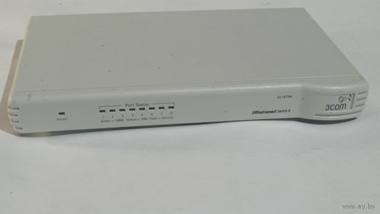 Коммутатор 3Com OfficeConnect 8 (3C16794). 8 портов 100Base-TX, без БП