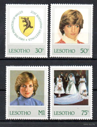 День рождение принцессы Дианы Лесото 1982 год серия из 4-х марок