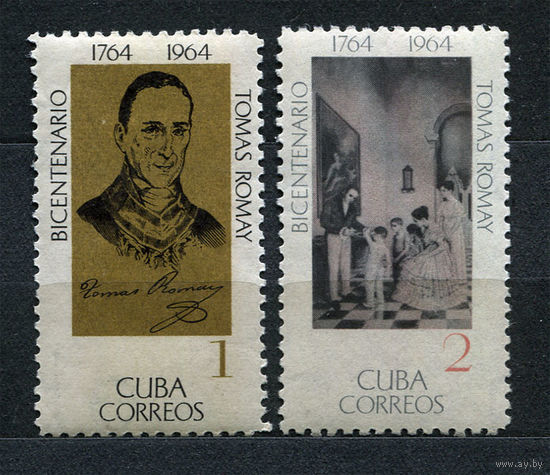 Ученый, медик Томас Ромей. Куба. 1964. Серия 2 марки. Чистые