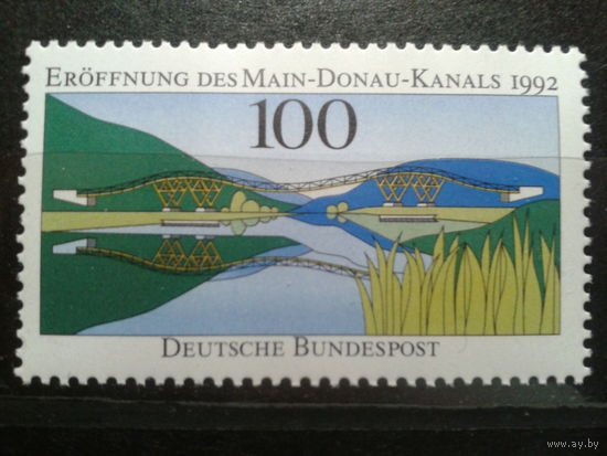 Германия 1992 водный канал **Михель-1,7 евро