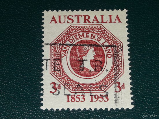 Австралия 1953 год. 100 лет почтовой марке Тасмании. Полная серия 1 марка