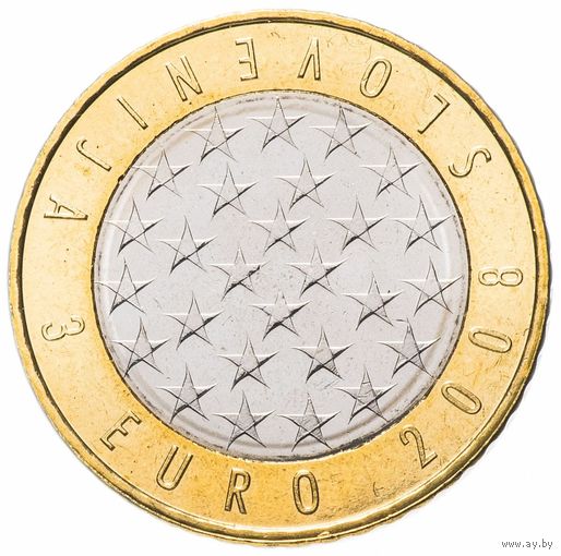 Словения 3 евро 2008-2015г. 8 монет в холдерах одним лотом